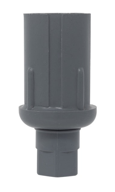 Adjustable Foot, Thermoplastic, Gray, Hex Toe, for 1⅝" Round Tubing