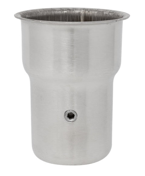 Leg Socket, Stainless Steel, for 1⅝" Round Tubing, Bell Shape, 3⅝" Tall