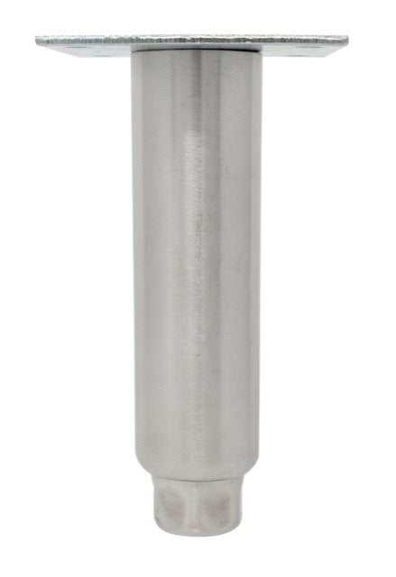 Equipment Leg, Stainless Steel, 1⅝" x 6", with Mounting Plate