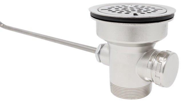 Twist Handle Waste, Zinc Body, 1½" NPT or 2" NPT with Overflow Assembly