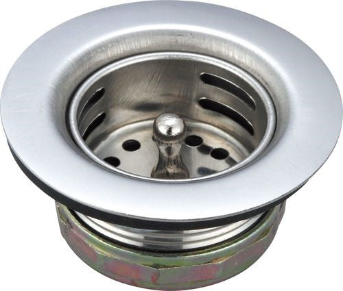 Basket Drain, Stainless Steel, 1½", with Crump Cup Strainer