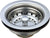 Basket Drain, Stainless Steel, 3½", Brass Locknut with Crumb Cup Strainer