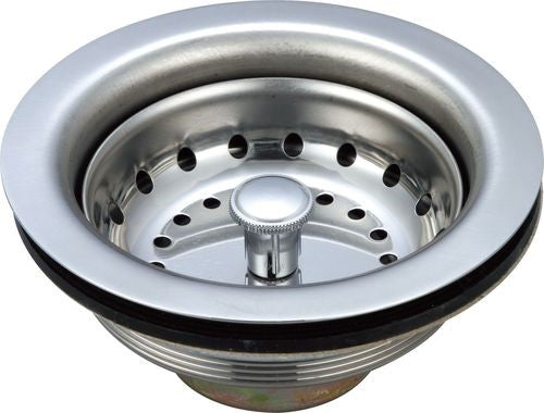 Basket Drain, Stainless Steel, 3½", with Crumb Cup Strainer